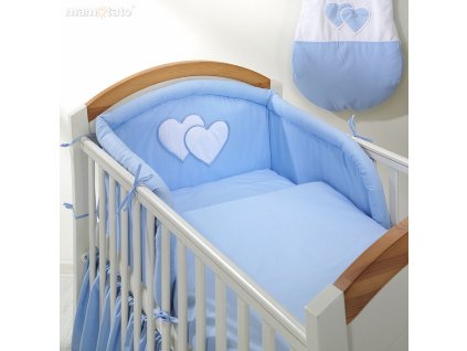 Povlečení - Srdíčka modré, 120x90 cm