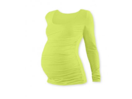 Těhotenské tričko s dlouhým rukávem - Johanka sv. zelená, vel. S/M a M/L