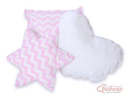 Set polštářků - Zig zag růžové