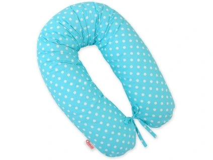 tyrkysová s puntíčky