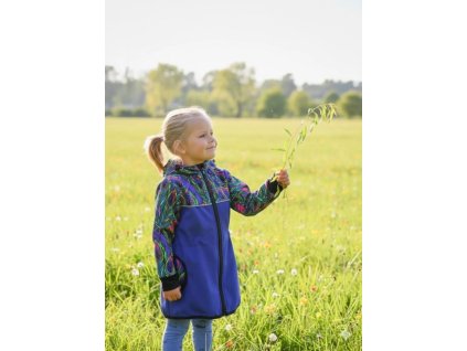 modrofialová, paví pera