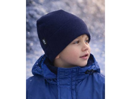 zimní čepice tm. modrá 2