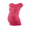 Těhotenské tričko s mini rukávem - Johanka lososově růžová, vel. M/L a L/XL