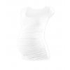 Těhotenské tričko s mini rukávem - Lili bílá