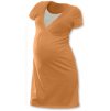Těhotenská a kojící noční košile - Lucie sv. oranžová, vel. L/XL