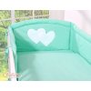 Povlečení s mantinelem - Srdíčka mátová