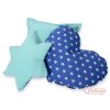 Set polštářků - Hvězdičky na granátové/mátová