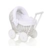 Kočárek pro panenku nízký bílý - Stella bílá