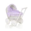 Kočárek pro panenku nízký bílý - Chiara fialová