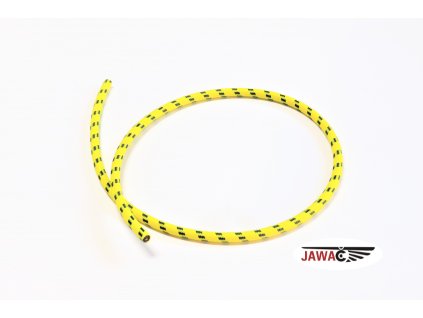 Kabel vysokonapěťový oplétaný žlutý 10 CM