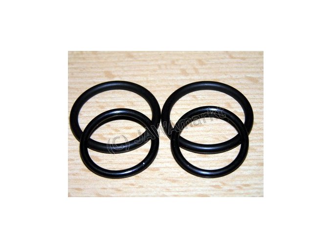 Rubber seal rings for axle of swinging fork  - Set