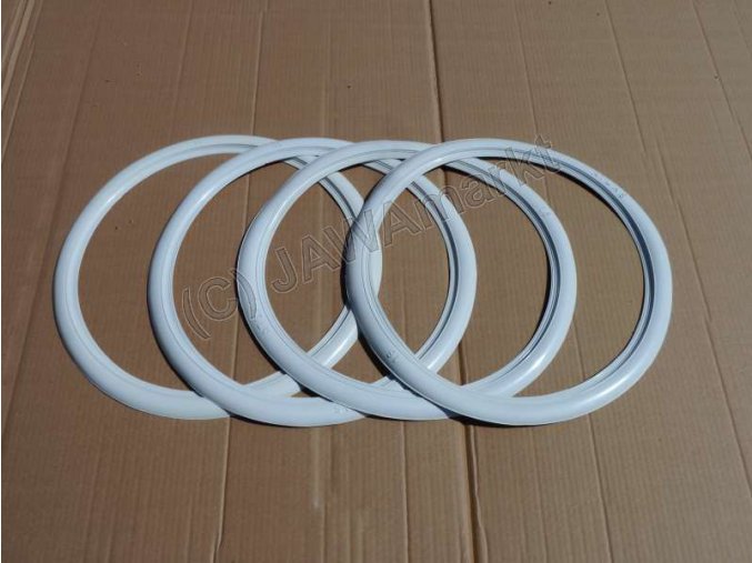 White hem for tires 16" - 4 Pcs