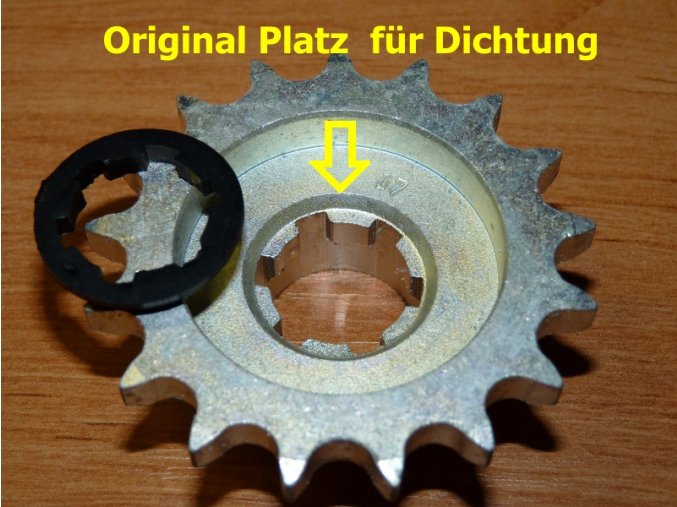 Front chainwheel 17t - ORIGINAL ! Place for gasket