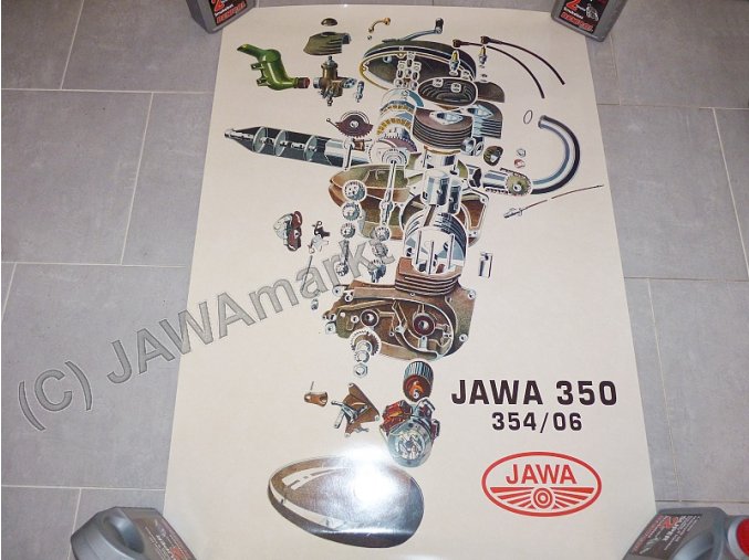 Grosse Plakat Motor Jawa 354