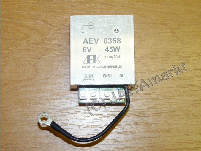 Elekctronic regulator 6V/45W - MINUS, czech AEV
