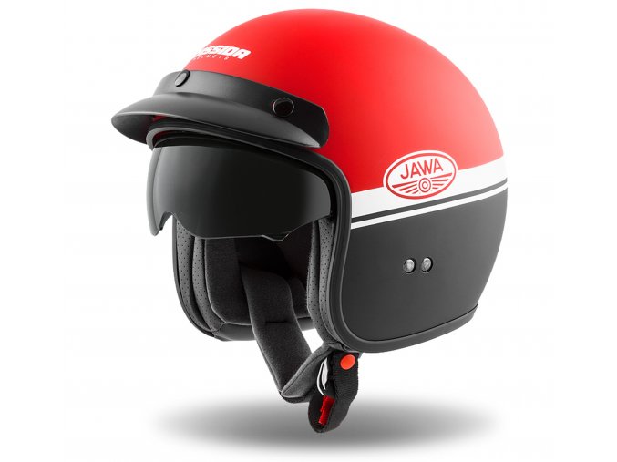 Helm Jawa Cassida rot/schwarz - Grosse L