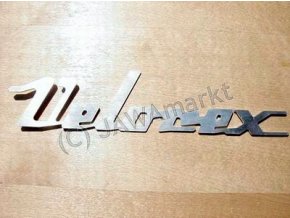 Aufschrift VELOREX  - Edelstahl