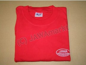 Tričko logo JAWA červené - XL