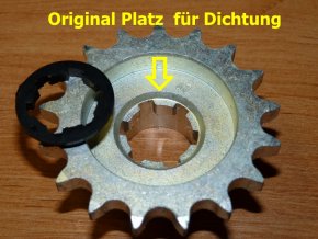 Front chainwheel 17t - ORIGINAL ! Place for gasket