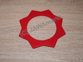 Felt for cap of fueltank - red