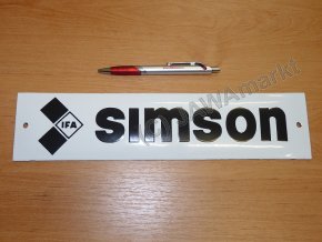 Email Schild SIMSON 34x8 cm - schwarz