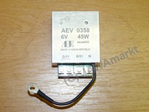 Elektronický regulátor 6V/45W - MINUS, české AEV