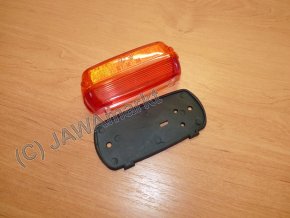 Deckel + Gummi für schmale Rücklicht - rot/orange