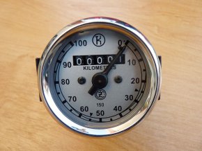 Speedometer CZ 150 - silver dial