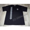 T-Shirt CZ logo, black with checkerboard - M