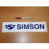 Email Schild SIMSON 34x8 cm - blau
