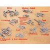 All screws Jawa 350/360 - POLISHED STAINLESS STEEL