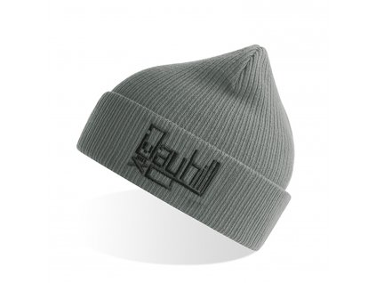 Cepice zimni pletena seda FRONT