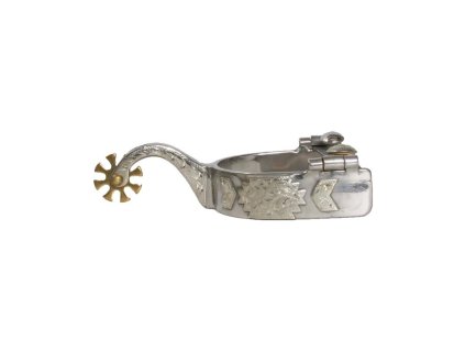 sporen silber schwanenhals mit silberverzierung