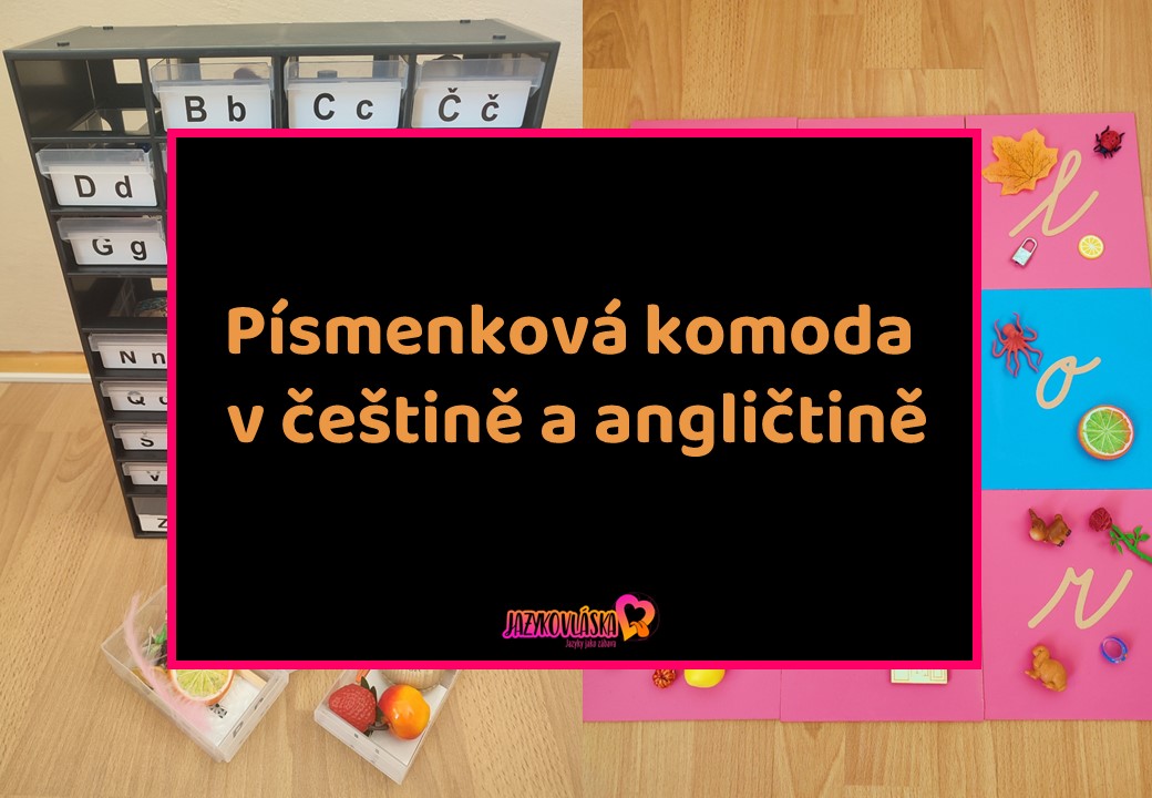 Písmenková komoda v češtině a angličtině