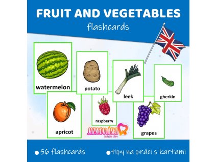 fruit and vegetables flashcards anglictina