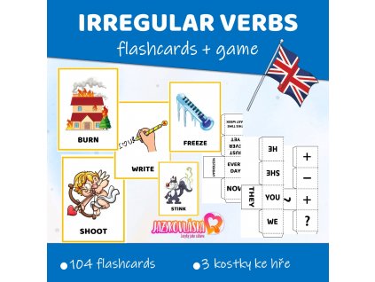 irregular verbs flashcards game anglická slovesa