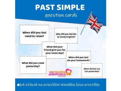 past simple question cards anglictina konverzace