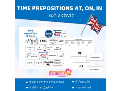 time prepositions at on in set aktivit