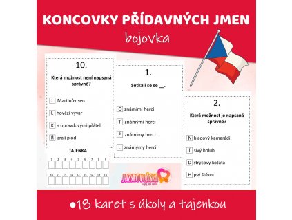 koncovky pridavnych jmen bojovka cestina