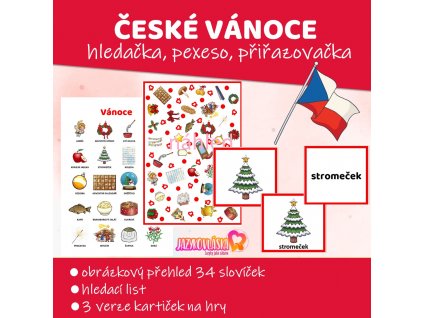 ceske vanoce hledacka pexeso prirazovacka