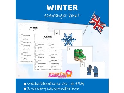 winter scavenger hunt anglicka hra