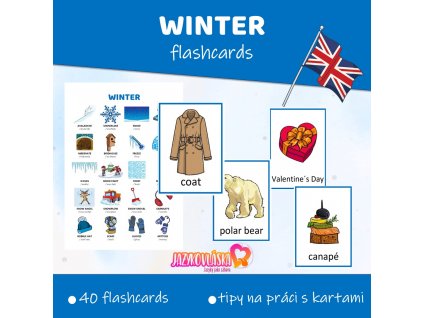 winter flashcards anglicka slovni zasoba