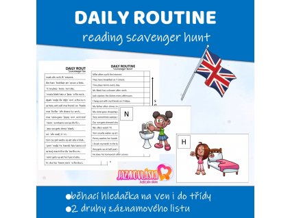 daily routine scavenger hunt reading