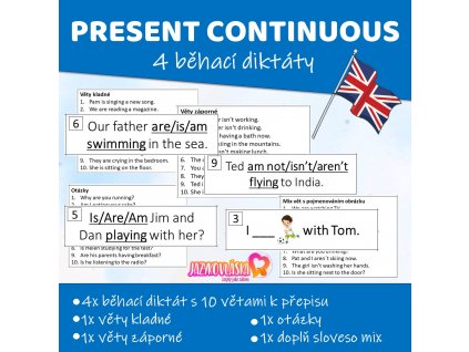 present continuous behaci diktaty