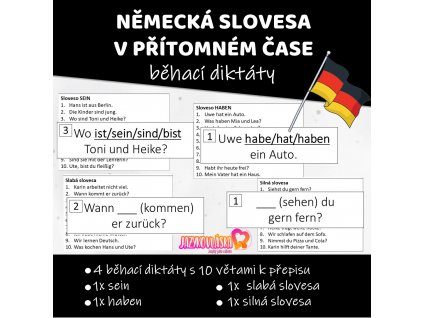 nemecka slovesa v pritomnem case behaci diktaty