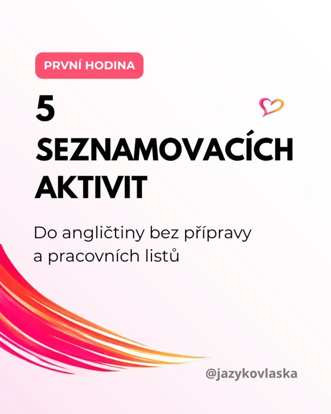 5 seznamovacích aktivit bez příprav První hodinu nemusíte složitě připravovat. Mám pro vás 5 aktivit, ke kterým...