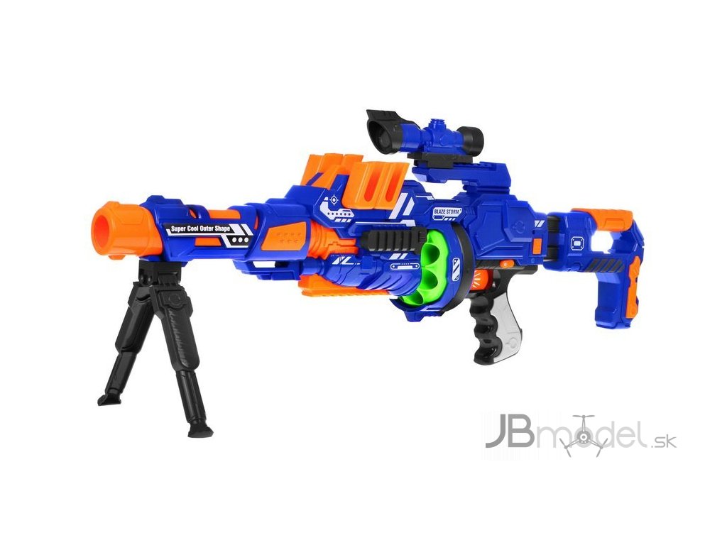 Blaze Storm modulárna ostreľovacia puška modrá + 12 nábojov