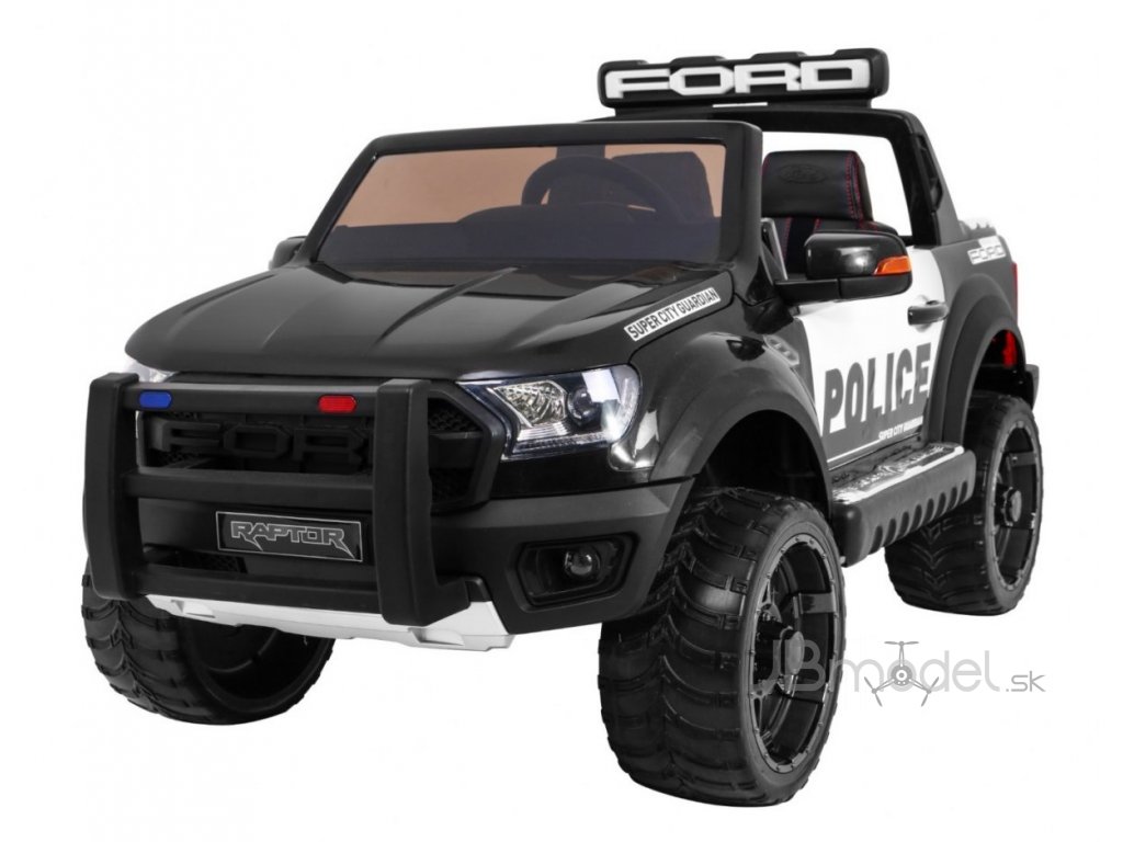 Elektrické autíčko Ford Ranger Raptor Police 2x45W + Doprava zdarma +  Plachta na zakrytie autíčka + USB 1GB - JBmodel.sk
