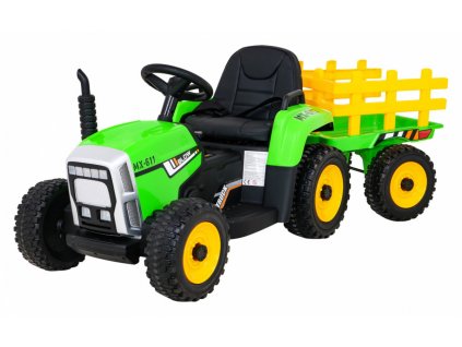 Elektrický detský traktor BLOW 2x25W zelená