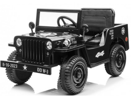 Elektrické autíčko Retro Military SMALL 4x35W čierna